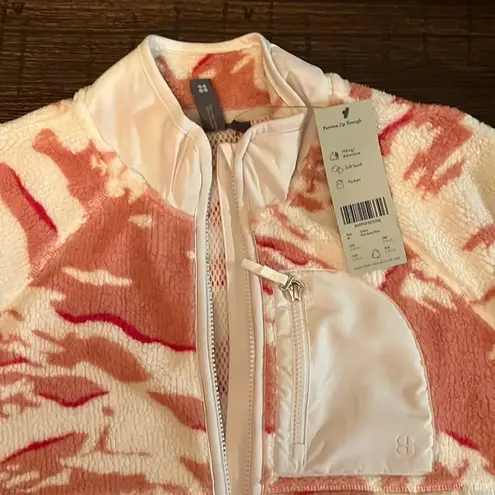 Sweaty Betty  PENNINIE ZIP THROUGH JACKET PINK PEAKS PRINT SIZE MEDIUM NWT