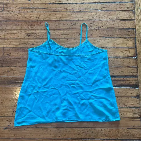 Jaclyn Smith  Silky Polyester Camisole Tank Top Aqua Size Large