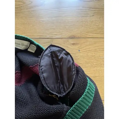 Sharon Young Size Large Hunting Gaming Knit Cardigan Sweater Ducks Dog Vintage