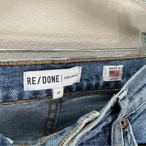 RE/DONE  | High Rise Ankle Crop Jeans -
Mid 80's Stretch Wash Size 27