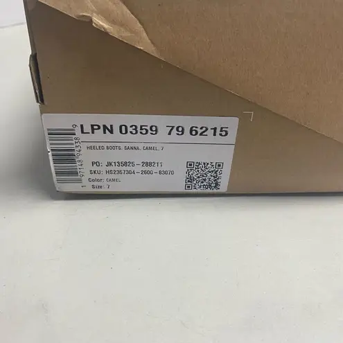 JUST FAB Women’s Sanna Heeled Boots Size 7 Camel NEW WITH DEFECTS Tan