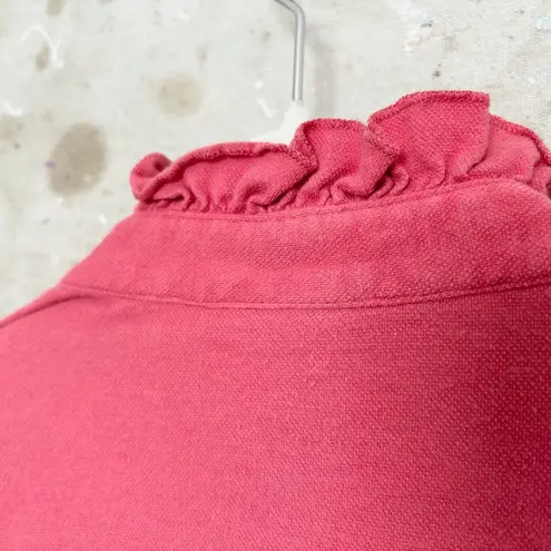 Tory Burch  Lidia Ruffle Collar Polo Tee - Image 4