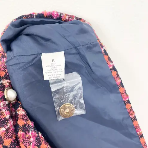 Aura Pink Tweed Mini Skirt