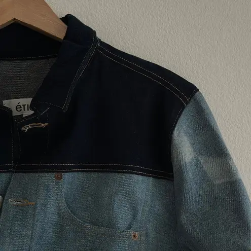 éTica Jett Boxy Crop Denim Jacket, Size Small