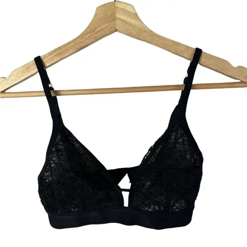 Lively Black Palm Lace Busty Bralette XS