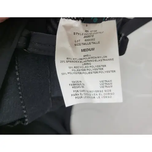 Aqua Green Womens One Piece Swimsuit Medium Black Ruffled