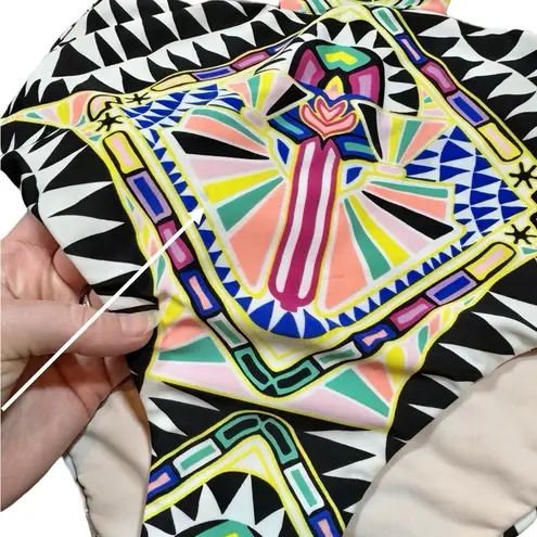 Mara Hoffman Cosmic Fountain Lace Up Cut Out One Piece Swimsuit Bathing Suit