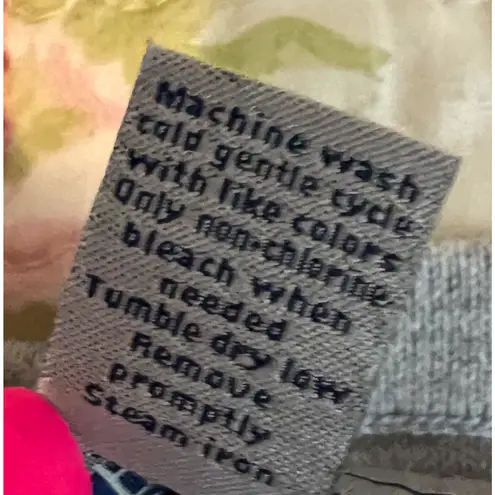 Bass Womens Pullover Sweater Size L Gray White Lace Stripe Long Sleeve Cotton Size L