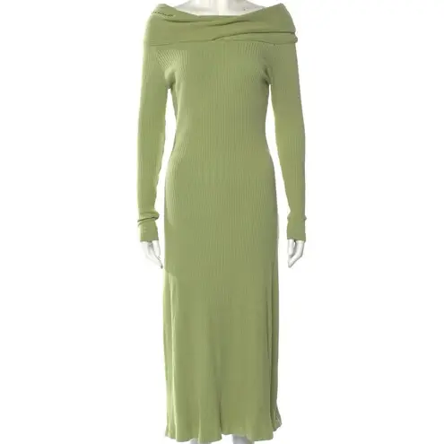 Mara Hoffman Celery Green Ribbed Knot Bodycon Dress, A03, $120, NWT, Medium