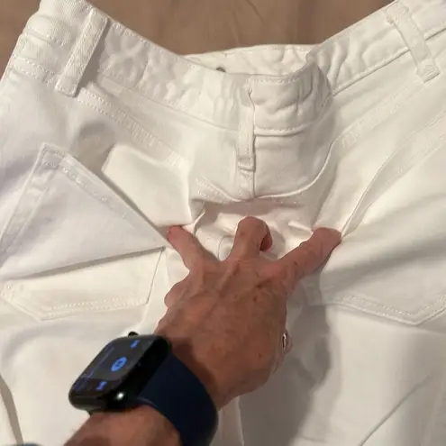 Ella Moss size 10/30 white cropped straight leg jeans GUC