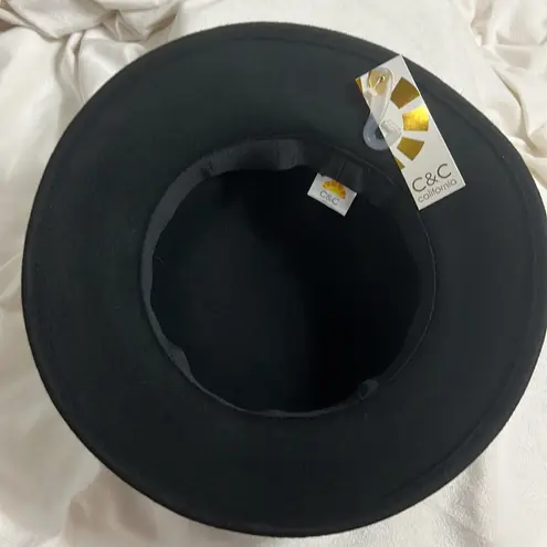 C&C California C & C California hat felt floppy black w /silver detail OSFM NWT