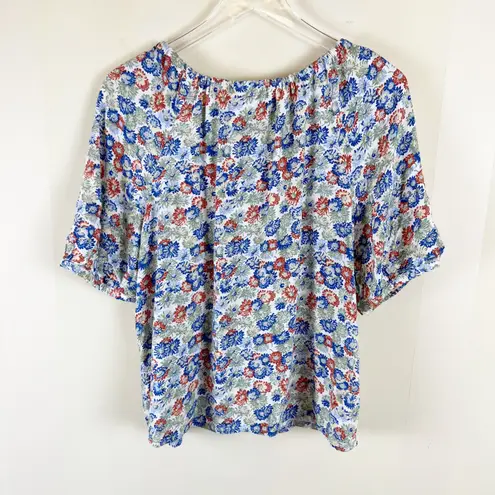 Treasure & Bond Floral Front-Tie Blouse