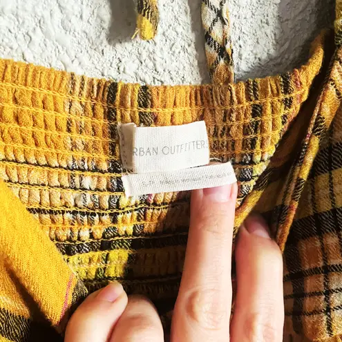 Urban Outfitters UO Yellow Plaid Babydoll Dress 💊