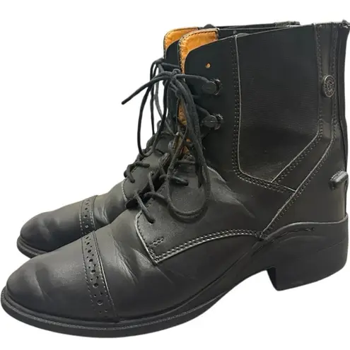 English Riding Ovation Synergy Laced Paddock Boot Black Preppy Heritage 469585 7