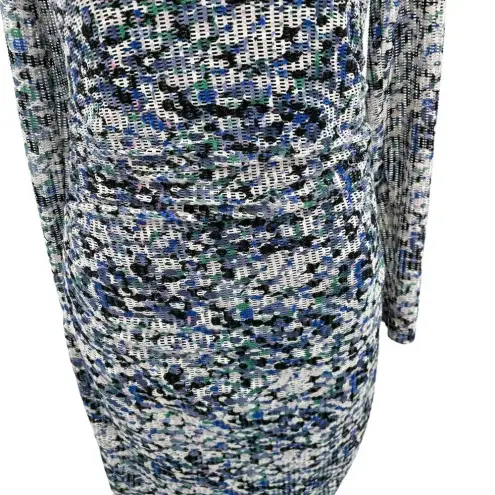 Reiss  Fox Mesh Lace Crochet Bodycon Dress Blue Tropic Print Size US‎ 6