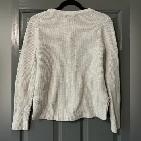 Old Navy  knit pullover crewneck white/grey sweater size Small