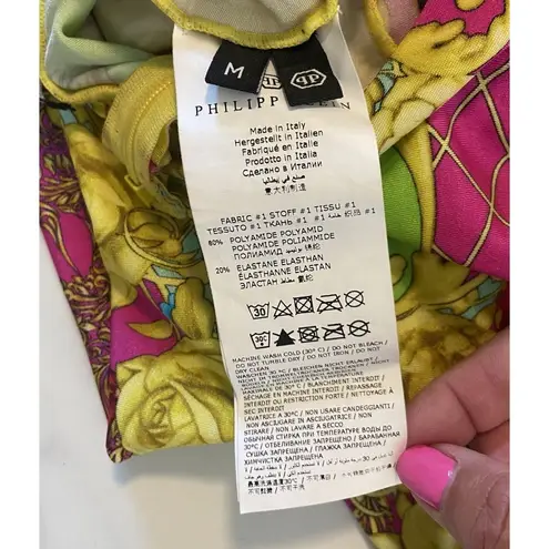 Philipp Plein Short Dress Baroque Size M SKULL Bodycon Designer Retails $1450 Yellow Size M