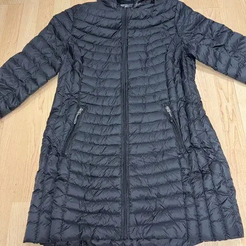 HEATKEEP Long Down BLACK Jacket Size JR Large OR Women's SMALL