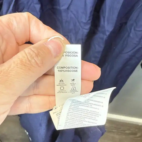 Caribbean Joe Women’s Embroidered Blue and White Swim Maxi Cover Up Size L/XL