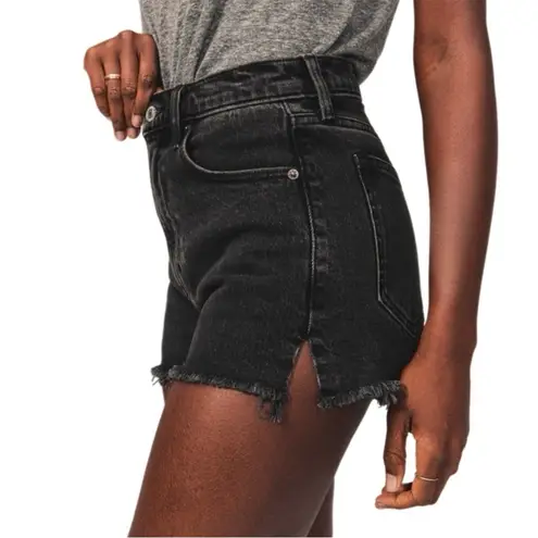 Abercrombie & Fitch  mom Jean shorts black Sz 26 high rise