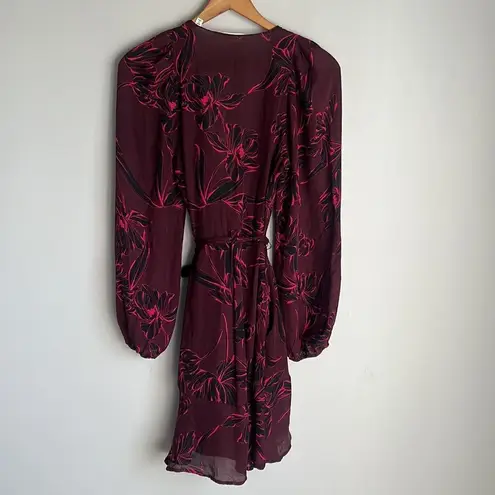 ALC Frank A.L.C. Embry Floral-Print Silk Mini Wrap Dress