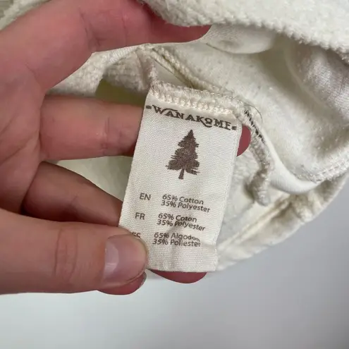 Wanakome Woman's S Cream Kimberly Cowl Neck Long Sleeve Winter Sweatshirt