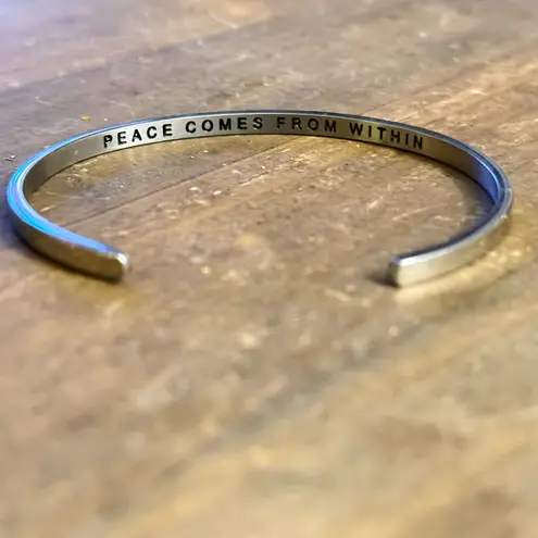 MantraBand Peace Comes From Within cuff bangle bracelet
