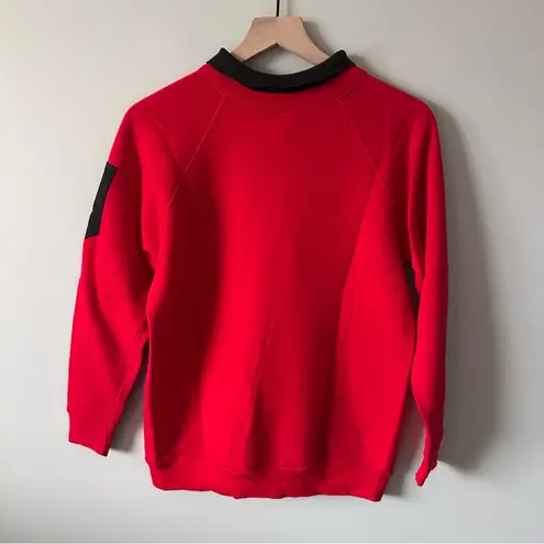 Tultex Vintage 80s 90s Scottie Dog Sz M Sweatshirt Red Collar Heart USA Made