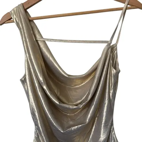 LELIS Collection Metallic Gold Bodysuit Sz S