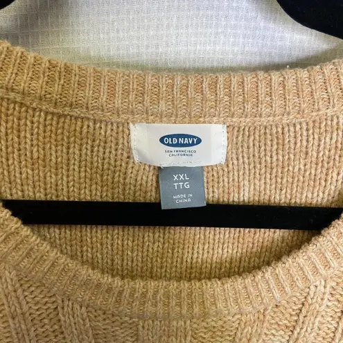 Old Navy  | Cable Knit Cream Tan XXL Sweater