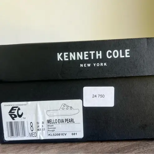 Kenneth Cole New York Mello Eva Pearl Women's Blush Slide Size 8 #B1416 Pink