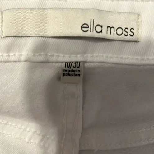 Ella Moss size 10/30 white cropped straight leg jeans GUC