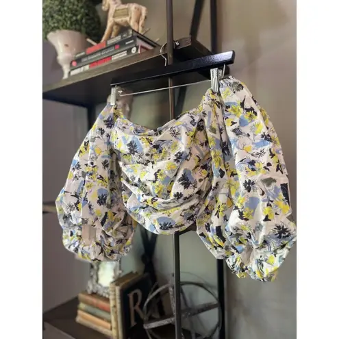 Tanya Taylor Floral Alondra Top White Womens Size 4