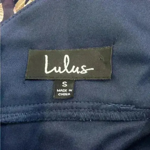 Lulus Reflection Navy Blue Floral Print High