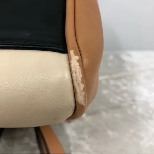 ALDO  satchel bag with gold tone accents three toned color purse cream tan black