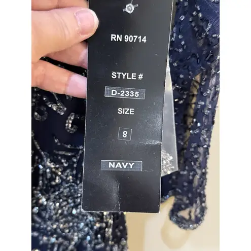 Pisarro Nights Navy Beaded V