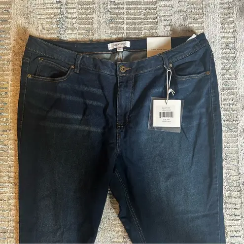 Ellen Tracy Serene Classic Midrise Skinny Fluid Denim Vienna Wash Size 20W NWT