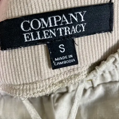 Company Ellen Tracy Linen Blend Skort Beige Drawstring Waist Lined Size S Tan