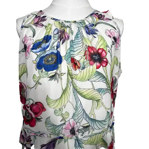 Women’s Sleeveless Floral Dress White Multicolor Size M (pit To Pit 19.5”) Size M