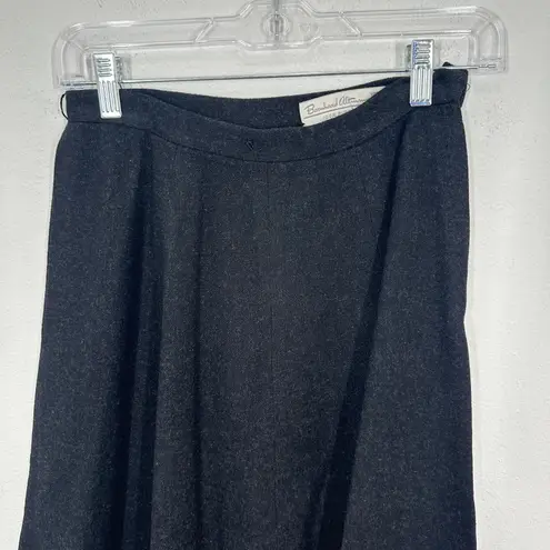 Bernhard Altmann Vintage 100% Pure Wool A Line Midi Skirt Charcoal Gray Size 24