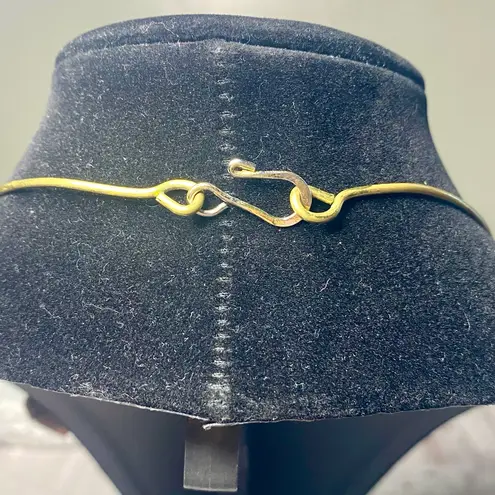 Brutalist Copper & Brass Collar Necklace + Earrings Set – African Express Tan