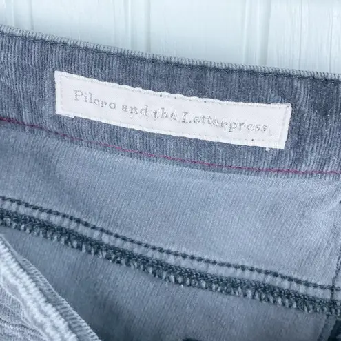 Pilcro and the Letterpress Anthropologie Serif Cords Size 26 Grey Corduroy Pants - Image 6