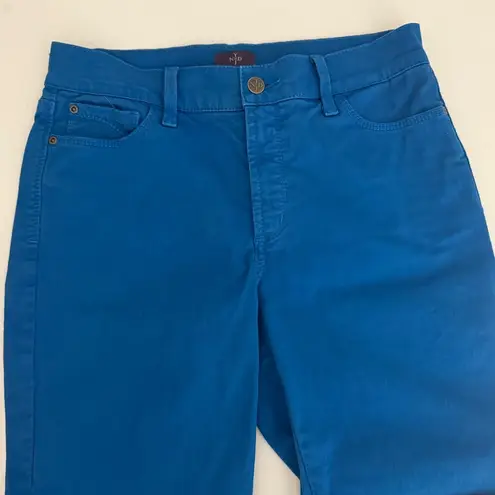 NYDJ Ella Cuffed Bermuda Shorts Parisian Blue Size 8P Lift Tuck Stretch