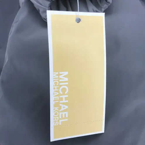 MICHAEL Michael Kors Gun Metal Missy Faux Shearling Lined Jacket