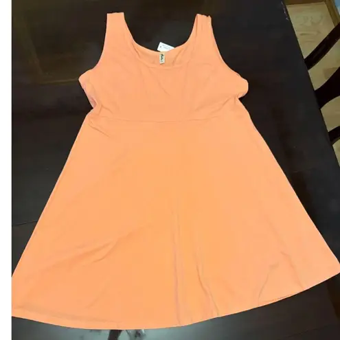 Herou Tank Dress Casual Sleeveless Knit Summer Dress XXL Orange Peach Color Boho