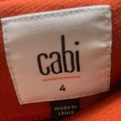 CAbi  Overlay Career Classic Pencil Skirt Turmeric Orange Size 4