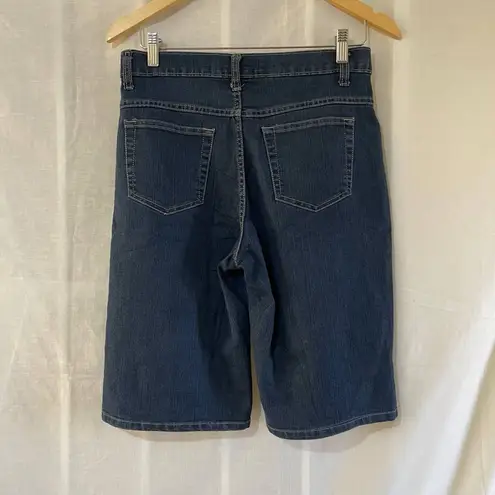 Riders By Lee Women’s Denim Skort Shorts Size 8M Medium Blue Jean Modest Length
