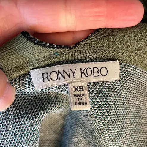 Torn By Ronny Kobo Ronny Kobo Oriana elephant jacquard knit mini dress size XS extra small