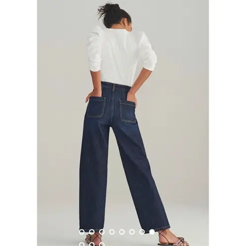 Pilcro and the Letterpress Pilcro The Column Straight Jeans Medium Dark Wash 31