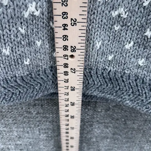 Jones Wear Vintage Fair Isle Snowflakes Sweater Gray Small